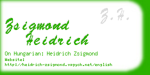 zsigmond heidrich business card